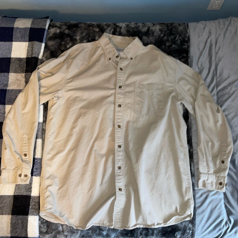 Carhartt Men's Large Tall Loose Fit Heavyweight Long-Sleeve Shirt